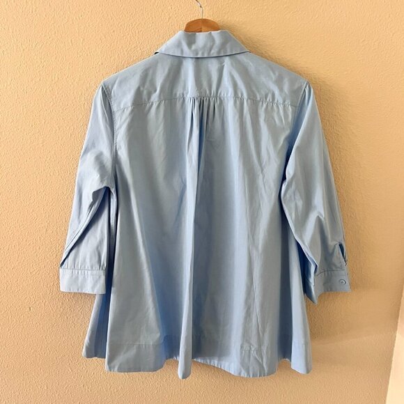 GRAMMAR NYC The Preposition Long Sleeve Button Up Top In Sky Blue US 6‌‌ - Picture 7 of 7